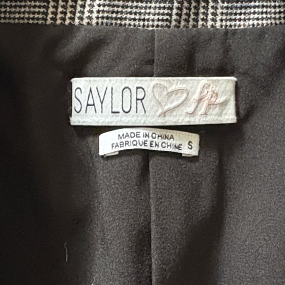 Free people X Saylor Susie Plaid Blazer Grey Check Size Small - Picture 11 of 13